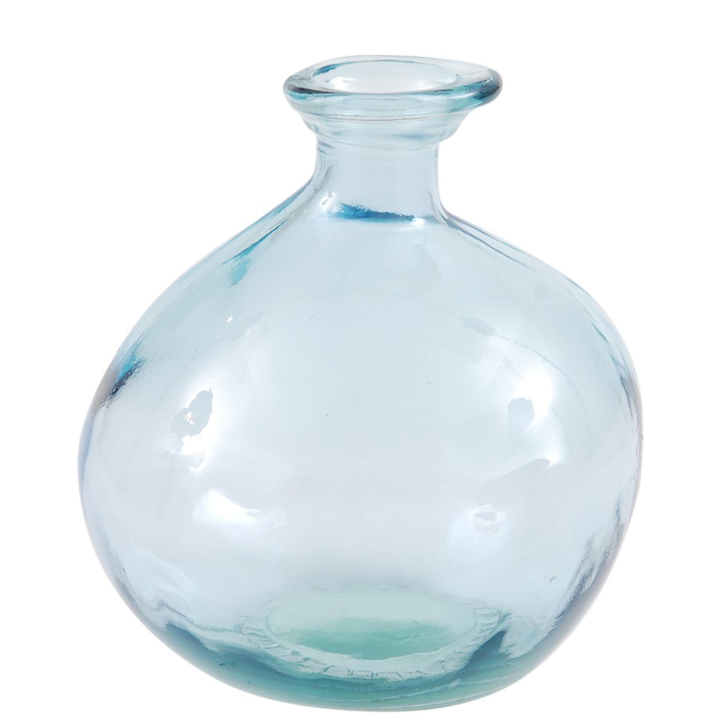 Aqua Bloom Glass Vase – 18cm