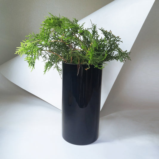 Black Cylinder vase 