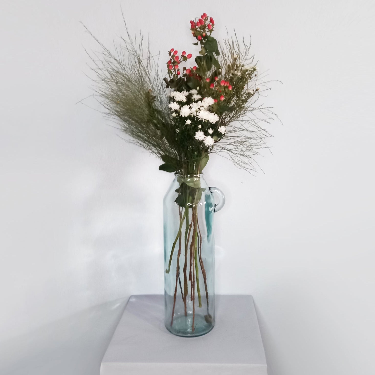 Tall Recycled glass vase