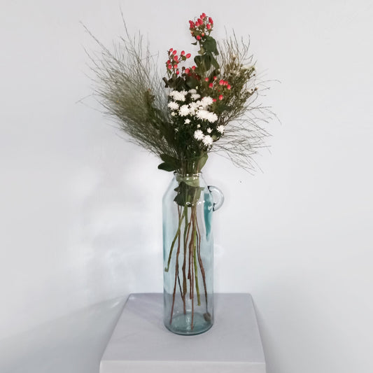 Tall Recycled glass vase
